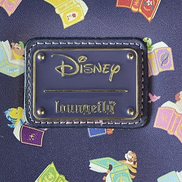 Loungefly DISNEY Princess Books AOP Faux Leather Zip Around Wallet - Picture 2 of 12